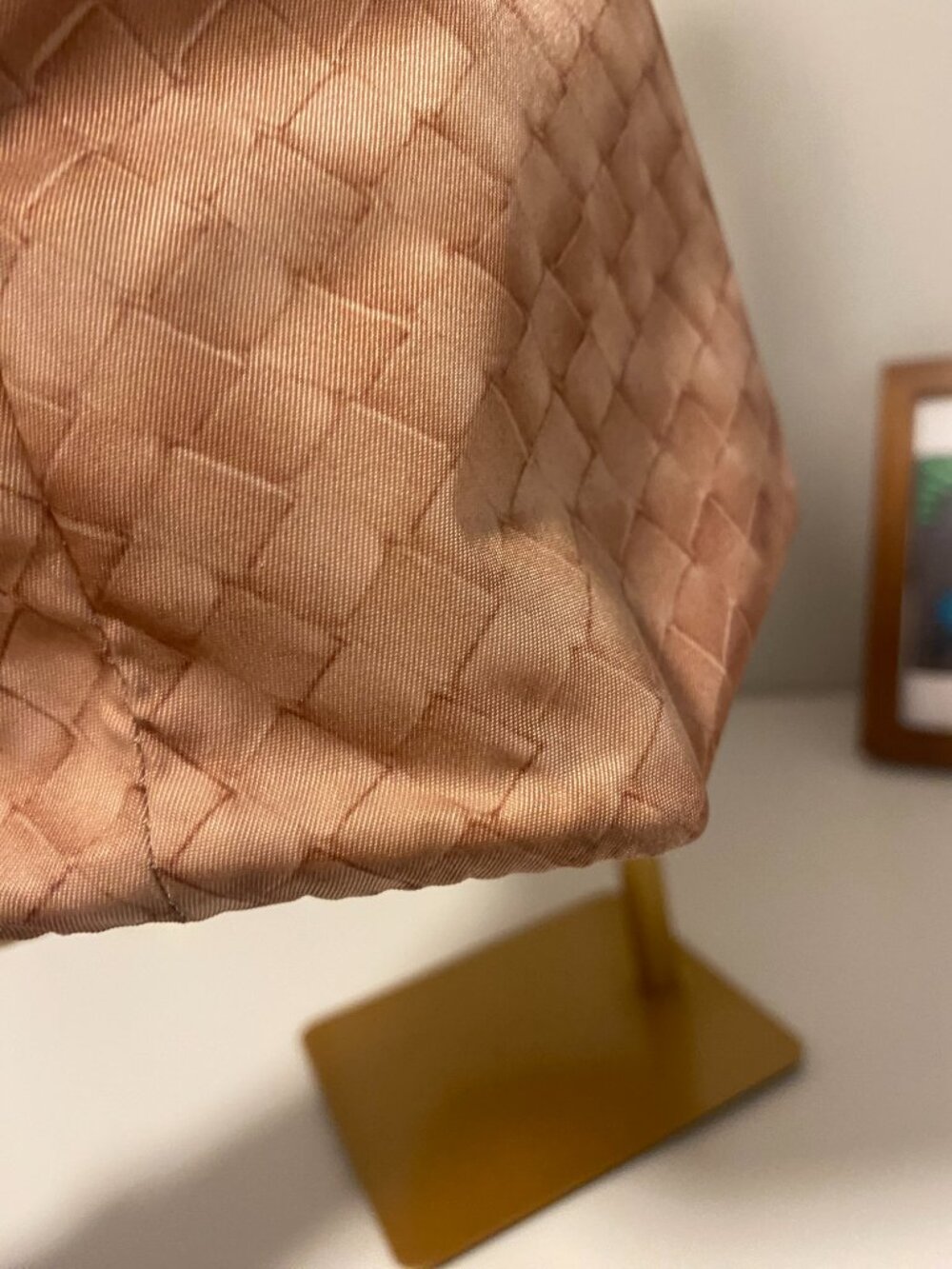 Authentic Bottega Veneta Nylon Intrecciolusion Medium Tote Bag in Peach - Picture 15 of 16